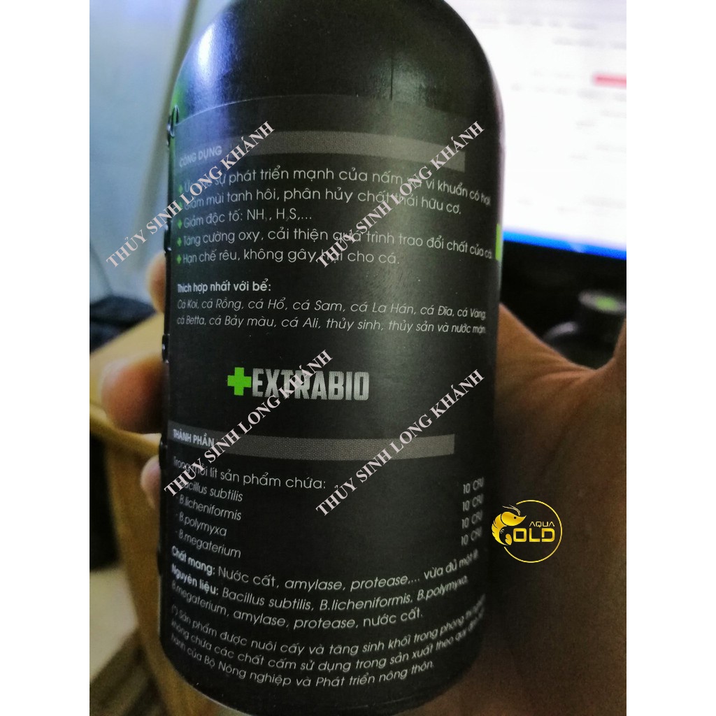 Vi Sinh Làm Trong Nước Bể Cá Cảnh Extra Bio chai dung tích 250ml, 500ml và 1L - Phụ kiện THỦY SINH GIÁ RẺ AQUAGOLD