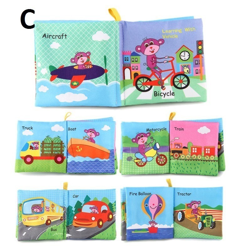 Đồ chơi sách vải tiếng Anh chủ đề động vật vui nhộn cho bé