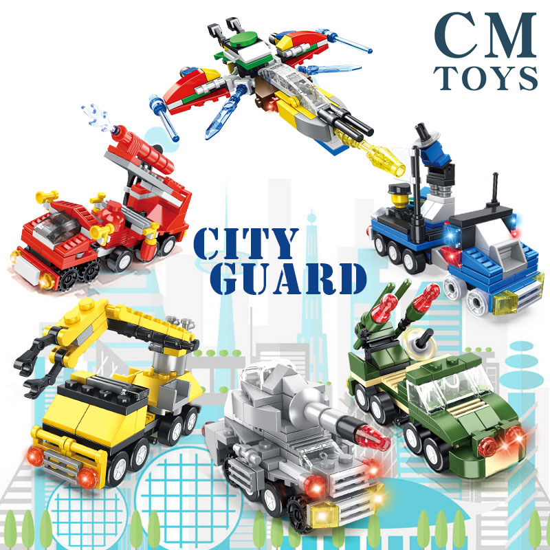 Bộ đồ chơi khối lắp ráp mini mô hình đội bảo vệ thành phố chất lượng cao cho trẻ em