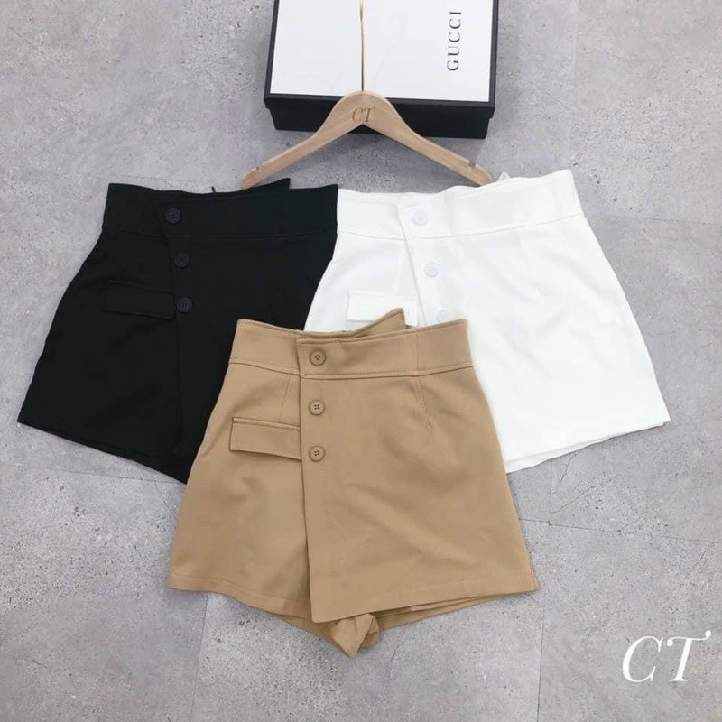 Quần giả váy vạt lệch 3 khuy