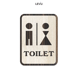 Bảng Toilet Gỗ dán cửa nhà vệ sinh trang trí LEVUTL07