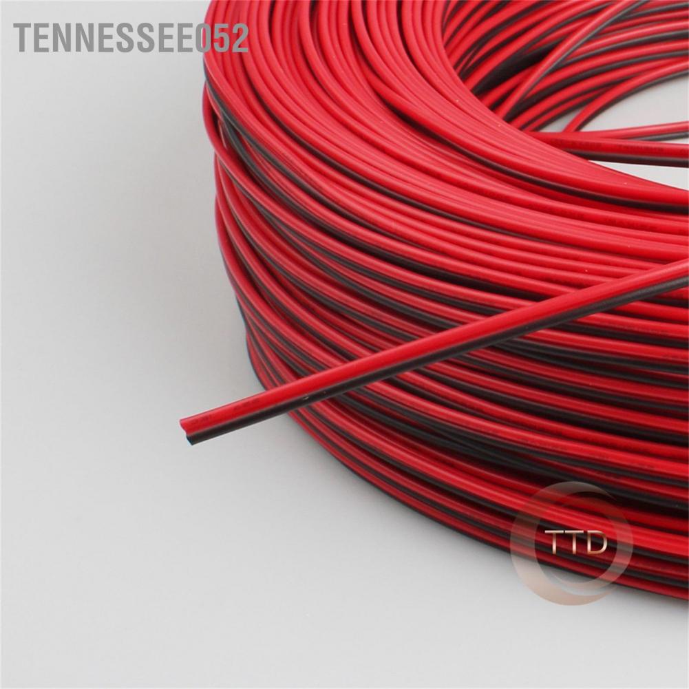 Tennessee052 22 Gauge 24AWG Extension Cable Cuttable 0.3mm² 2Pin Pure Copper Wire Red and Black