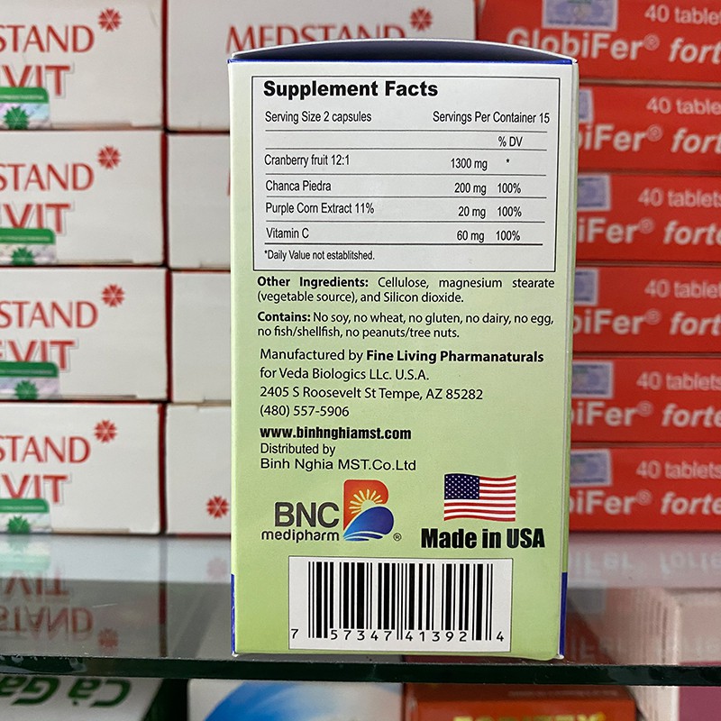 Tán sỏi thận, sỏi mật Super Power UriClean - Thực phẩm bổ thận Lọ 30 viên