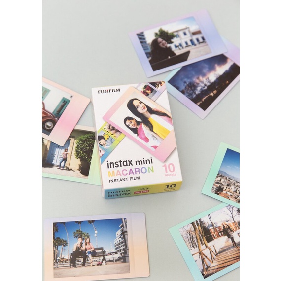 FILM INSTAX MINI MACARON - Viền Macaron- Giấy in ảnh cho máy chụp lấy liền chính hãng date 2024-2025