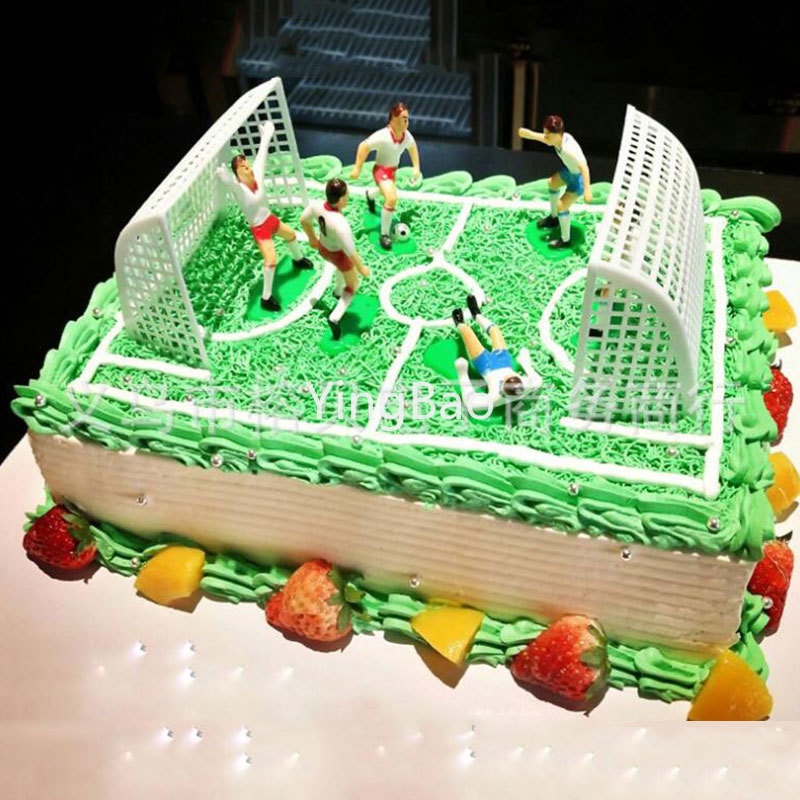 Set 8 Phụ Kiện Trang Trí Bánh Hình Quả Bóng Đá Sáng Tạo