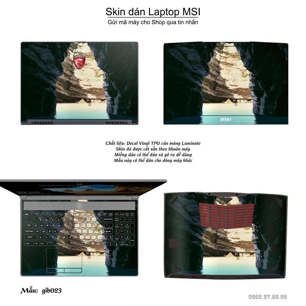 Skin dán Laptop MSI in hình Ghibli anime (inbox mã máy cho Shop)