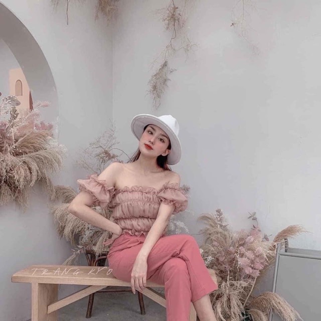 Áo hở vai.( có ảnh mẫu mặc) hình thật của khách