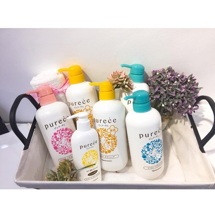 [Chính hãng] Dầu gội Naris Purece Mild Hair Shampoo LS 550ml/ 1 chai