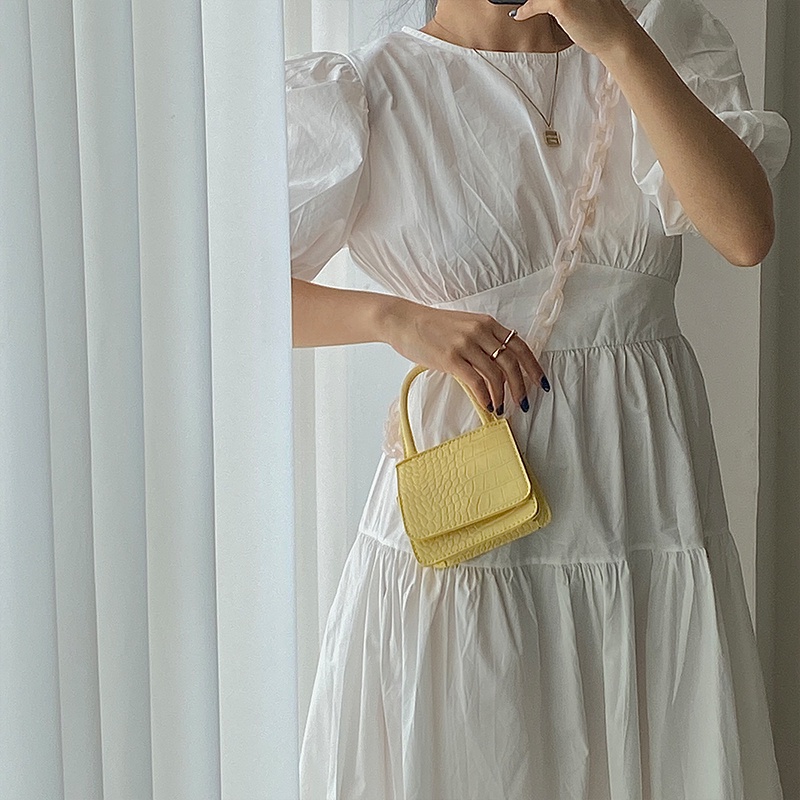 IELGY Túi Đeo Vai Họa Tiết Da Cá Sấu Dễ Thương Thời Trang Cho Nữ