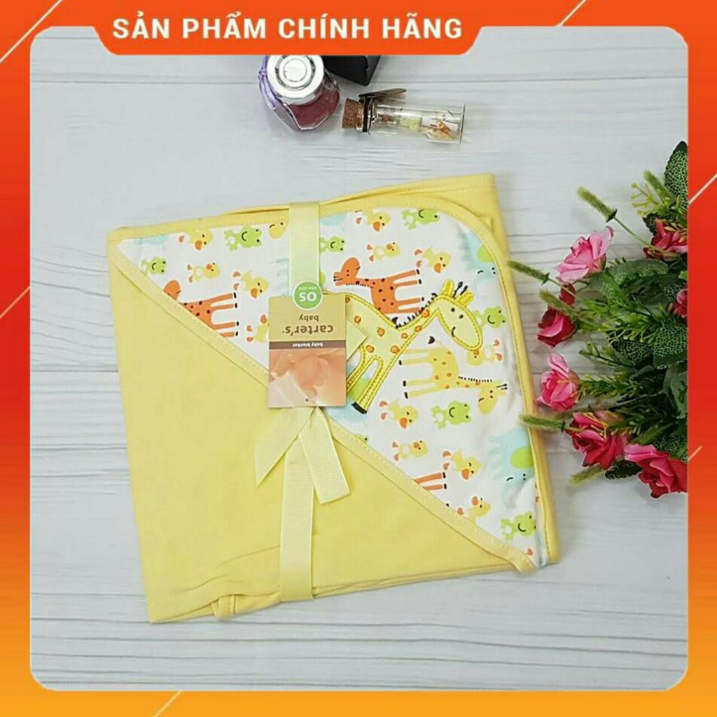 [Loại đẹp] Chăn ủ cho bé Carter Cotton có mũ cho trẻ từ 0-2 tuổi