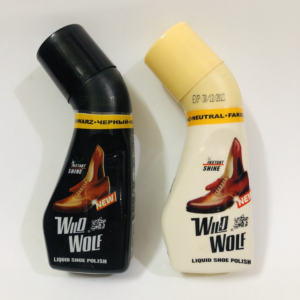 Xi đánh giày Xi nước đánh giày Wolf 75ml | đánh bóng giày da
