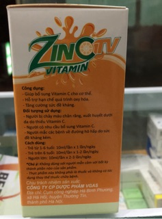 Vitamin c  kẽm dạng ống