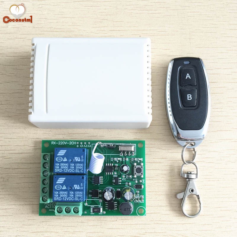 C Universal 433 Mhz Wireless Remote Control Switch Relay 220V 2CH Receiver Module +RF 433Mhz Remote Controls