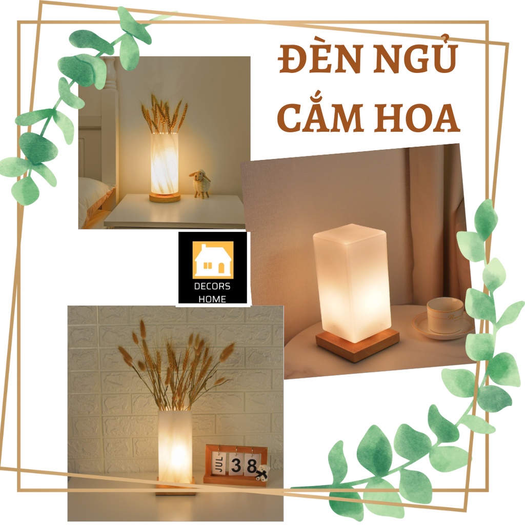 ĐÈN BÀN CẮM HOA, SANG TRỌNG,ĐỘC LẠ, ĐẾ GỖ,ĐIỀU CHỈNH ĐỘ SÁNG