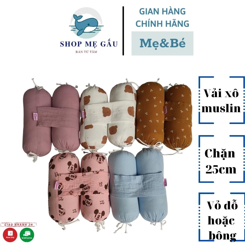 Gối chặn vỏ đỗ, gối chặn cho bé MERU, gối chặn bụng cao cấp chống giật mình