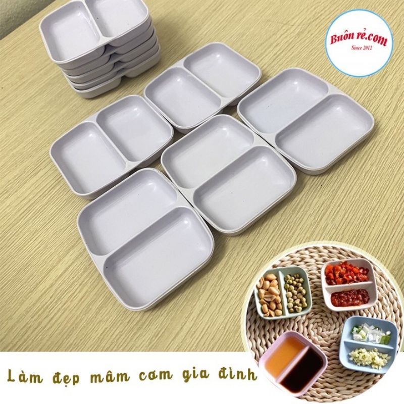 Set 5 đĩa chấm 2 ngăn tiện lợi