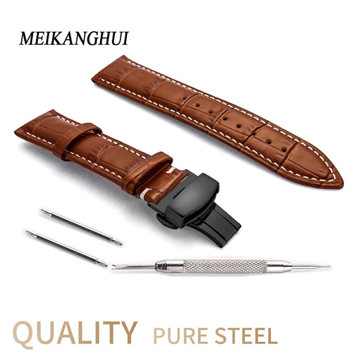 Watchband 18mm 19mm 20mm 21mm 22mm 24mm Soft Genuine Leather Watch Strap Watch Band