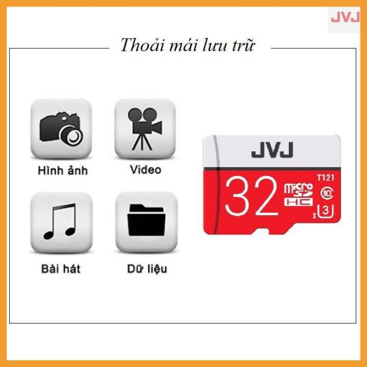 ⚡Giá Rẻ⚡ Thẻ nhớ 16/32/64/128 Gb JVJ Pro U3 Class 10 – chuyên dụng cho CAMERA tốc độ cao - Bh 5 năm