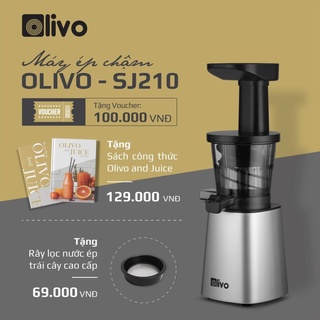 Máy ép chậm olivo sj 210 ✨chính hãng - bh 24 tháng✨ máy ép trái cây, làm kem nhỏ gọn dễ vệ sinh, ép nhanh kiệt bã 97%