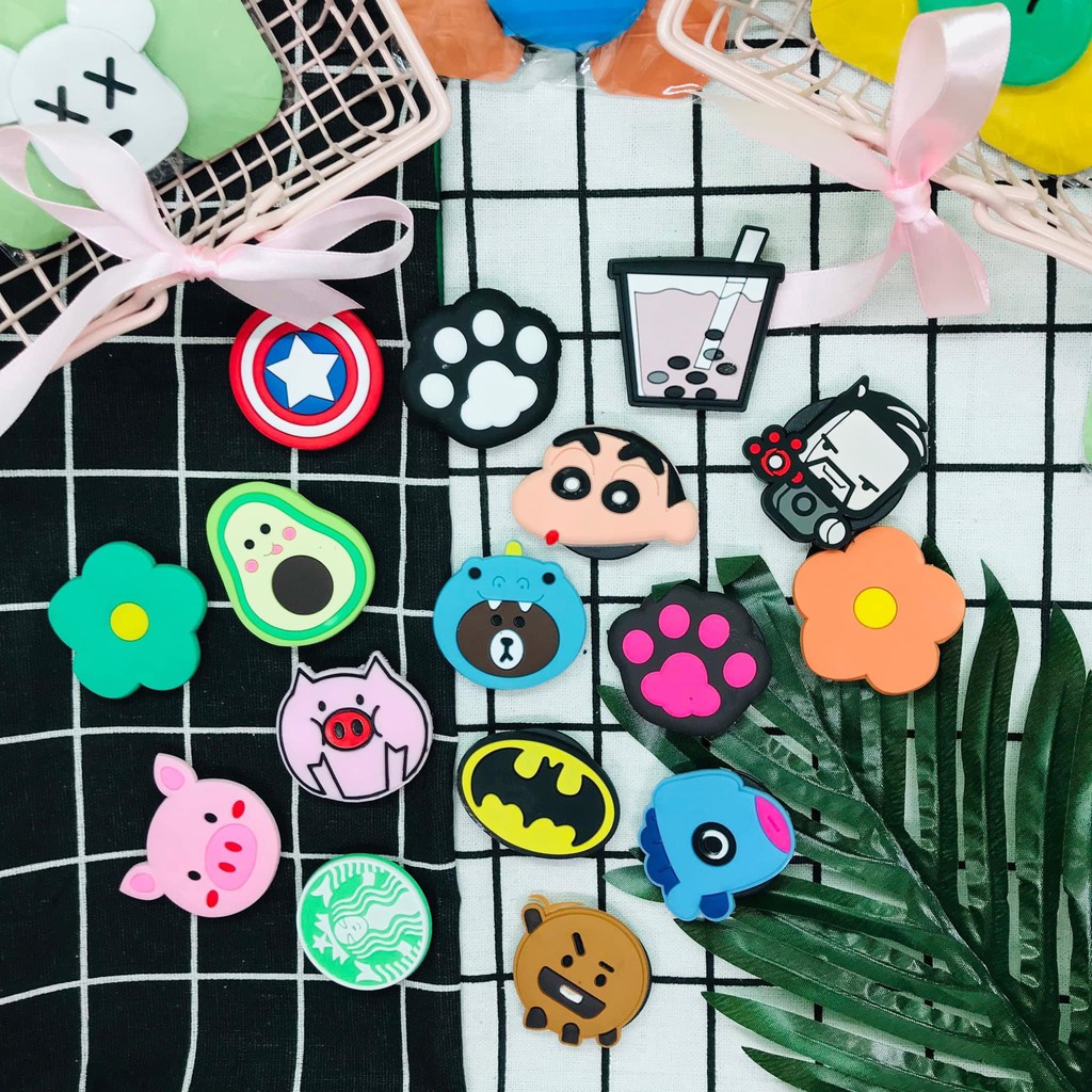 Giá đỡ Popsocket - đỡ điện thoại, quấn tai nghe (random)