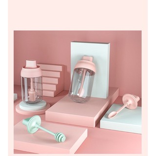 Lọ đựng gia vị, dầu, mật ong bằng thuỷ tinh, tặng kèm nhãn dán phân loại