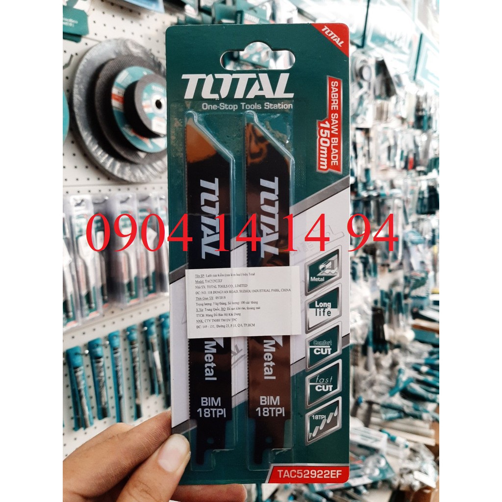 Bộ lưỡi cưa kiếm (cưa kim loại) Total TAC52922EF