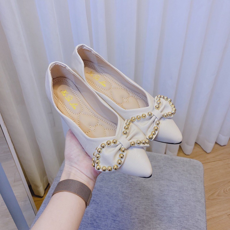 Giày búp bê nơ đính đá siêu êm mã B7 | BigBuy360 - bigbuy360.vn