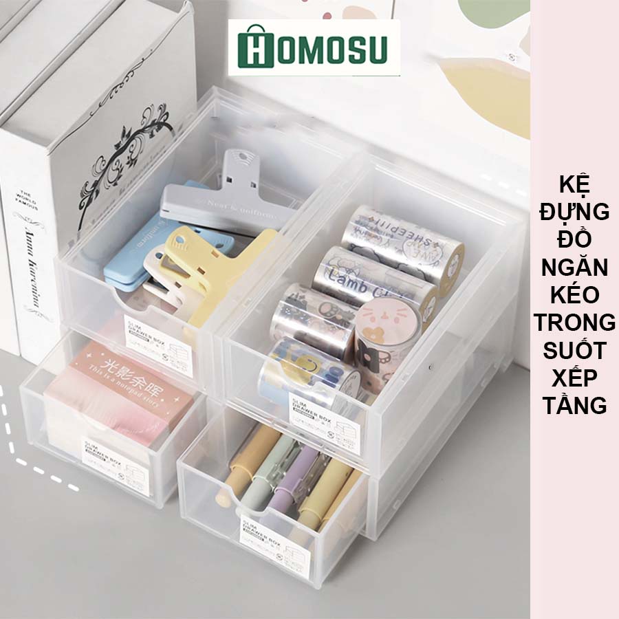 Hộp Đựng Đồ Để Bàn Ngăn Kéo, Khay Đựng Đồ Phòng Khách, Phòng Ăn, Xếp Chồng Nhiều Tầng P015