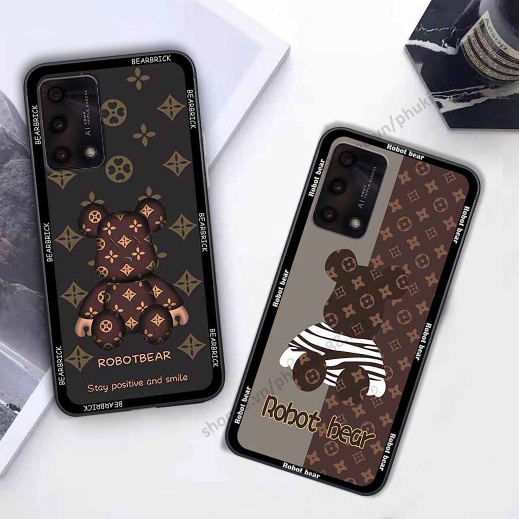 Ốp Oppo A74 / A94 / A95 bear, k@ws thương hiệu phong cách ốp lưng thời trang cao cấp