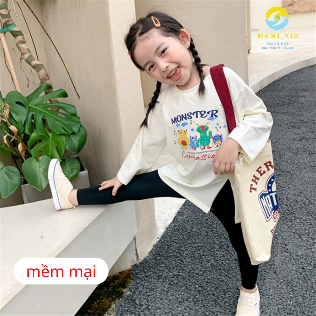 Quần Legging Bé Gái Mầu Đen 10-38kg, Mặc ôm, Đi Học Đi Chơi sành điệu, chất umi hàn mềm đẹp, đứng dáng...túi sau mông