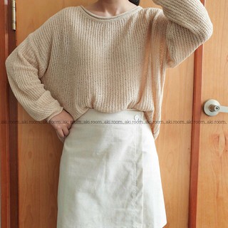 Áo len đan dài tay cổ tròn