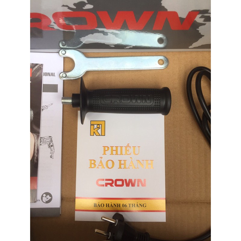 🔥FREESHIP🔥Máy mài🔥FREESHIP🔥 Máy mài cắt góc cầm tay 125mm Crown CT13290 công suất 860W màu cắt sắt tường, gỗ tôn...