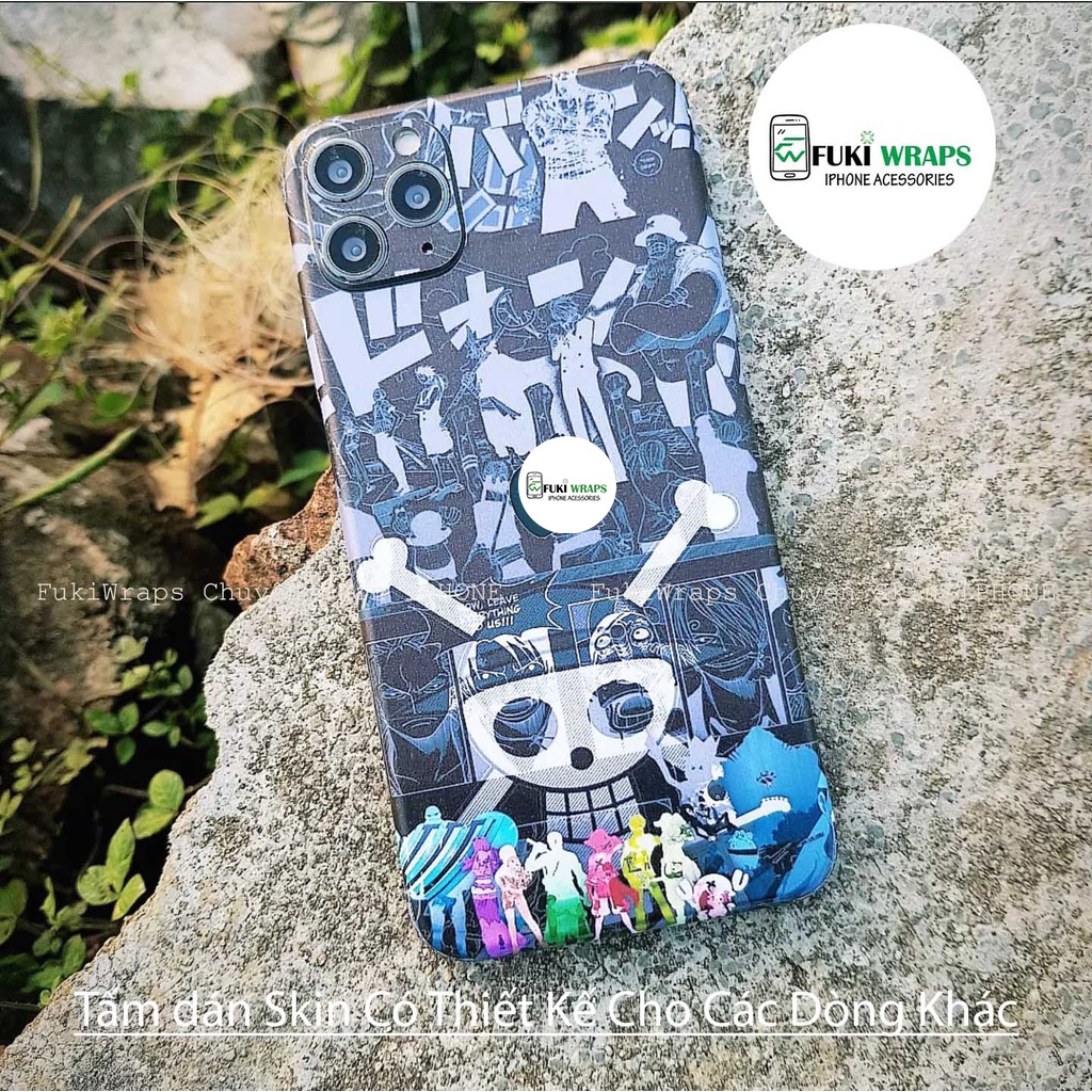 Tấm dán Skin FULL VIỀN One Piece Dành Cho 13ProMax 12ProMax 11ProMax XSMAX X XS XR 7PLUS 6PLUS FukiShop