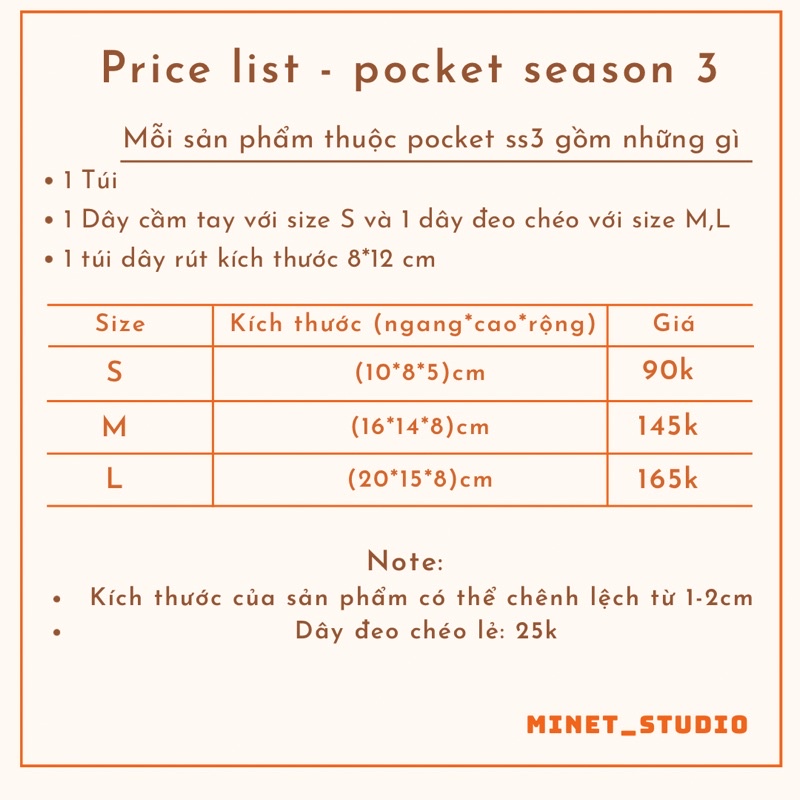 Túi pocket ss3 - Đá me