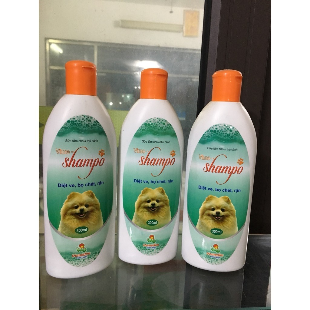 Sữa tắm cho chó và thú cảnh diệt ve, bọ chét, rận - Vime shampo (300ml)