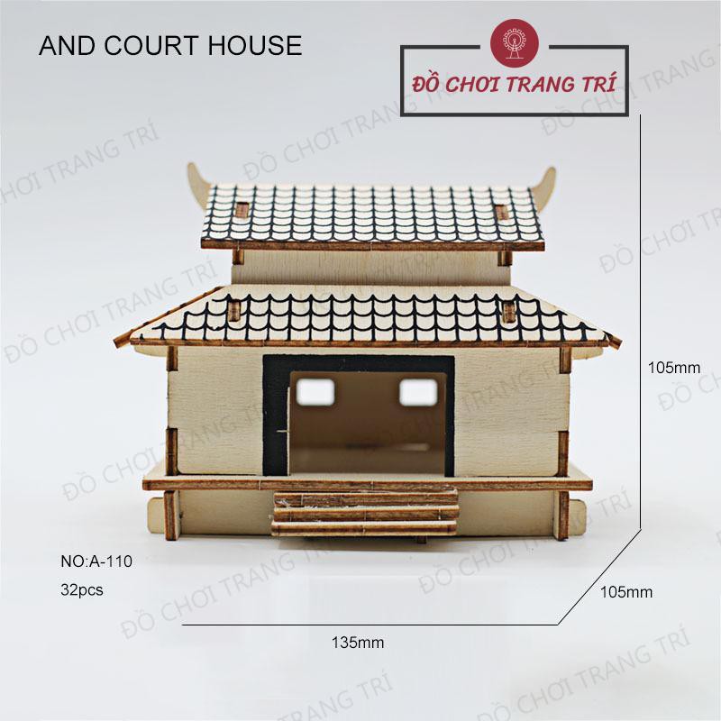 Đồ chơi lắp ráp gỗ 3D - Mô hình Nhà gỗ - Trang trí tiểu cảnh
