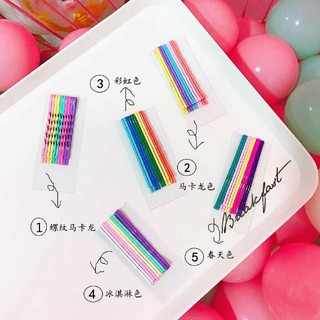 Set 10 kẹp tóc xước màu
