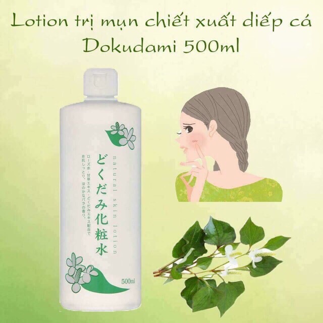 Nước Hoa Hồng Toner Diếp Cá - Lotion Diếp Cá Dokudami 500ml