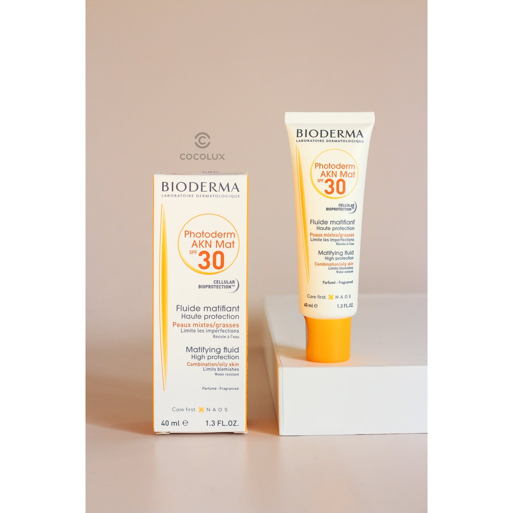 [Công Ty, Tem Phụ] Kem Chống Nắng Dành Cho Da Dầu, Mụn Bioderma Photoderm AKN Mat SPF30 40ml - [Coco shop]