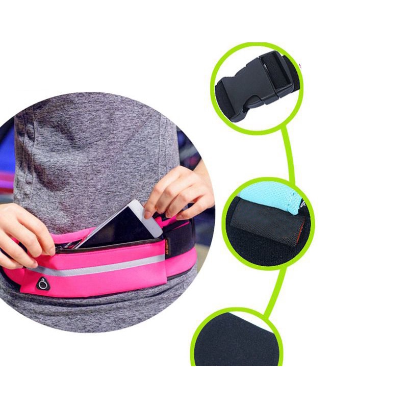 Túi đeo hông chống nước đựng điện thoại nhỏ đa năng cho nam nữ khi chạy bộ