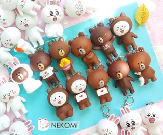 Móc khoá gấu Brown thỏ Cony