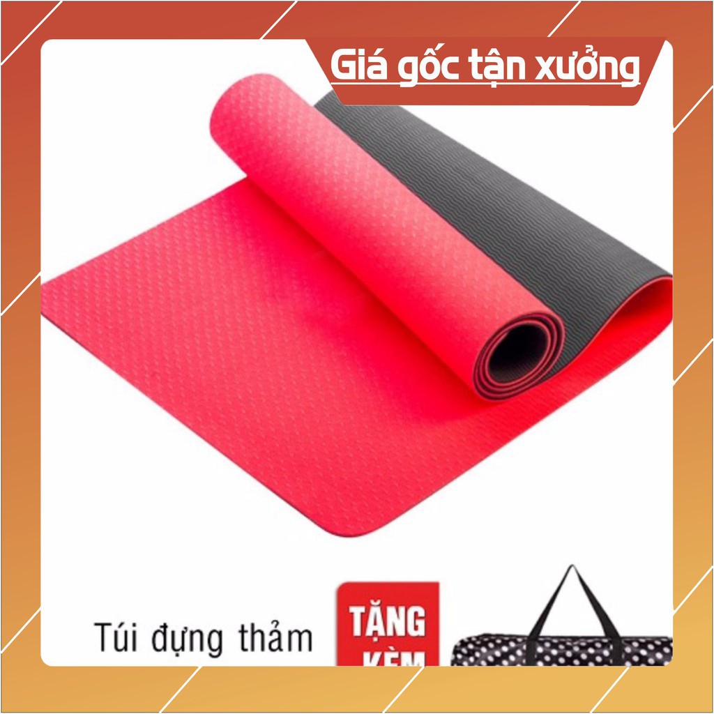 ✽❄[FreeShip - deal sock] THẢM TẬP YOGA TPE CAO CẤP 2 LỚP DÀY 6MM