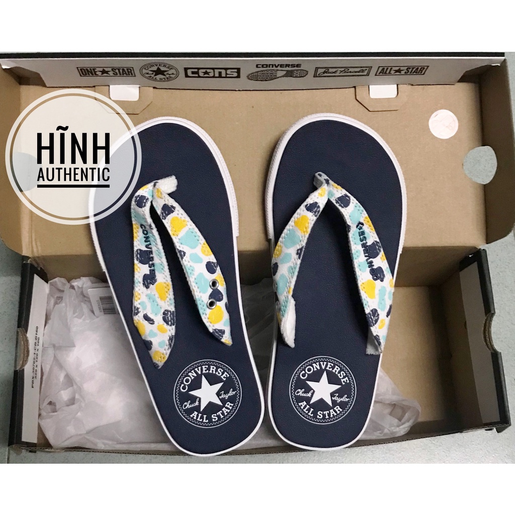 Dép Converse navy quai họa tiết chính hãng