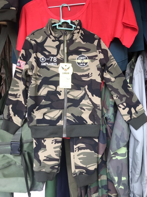 Bộ quần áo trẻ em rằn ri nỉ cao cấp cực đẹp