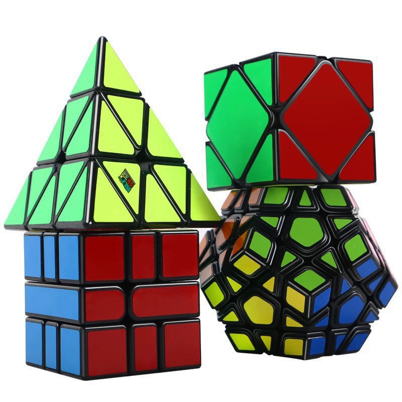 Combo 4 Rubik Megaminx, Pyraminx, Skewb, Square-1 - Rubik Biến Thể Sticker Cao Cấp