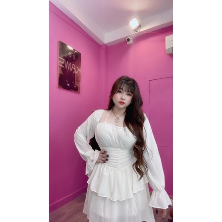 ĐẦM XOÈ CỔ YẾM VOAN NHÚN TIỂU THƯ BIGSIZE (60-90kg)