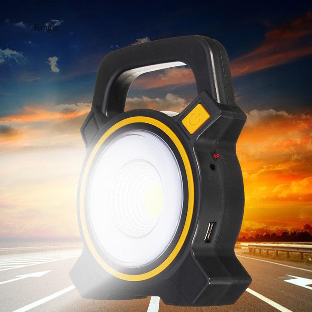 Đèn LED COB bg 30W có cổng sạc USB dùng năng lượng mặt trời
