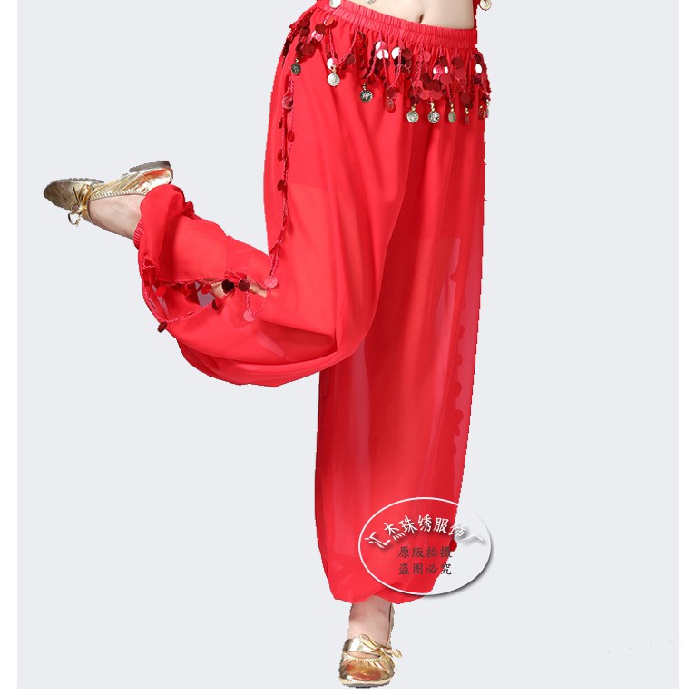 Quần Ống Rộng Đính Kim Sa Dùng Múa Bụng Kiểu Ấn Độ 1 | BigBuy360 - bigbuy360.vn