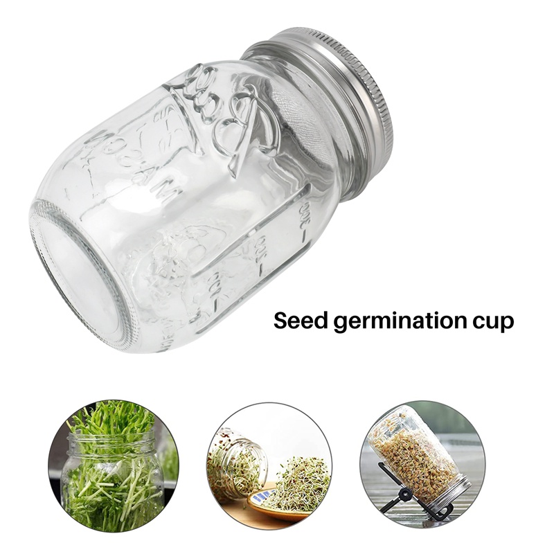 Lọ Mầm Trồng Cây Mầm Có Nắp Đậy Bằng Thép Không Gỉ