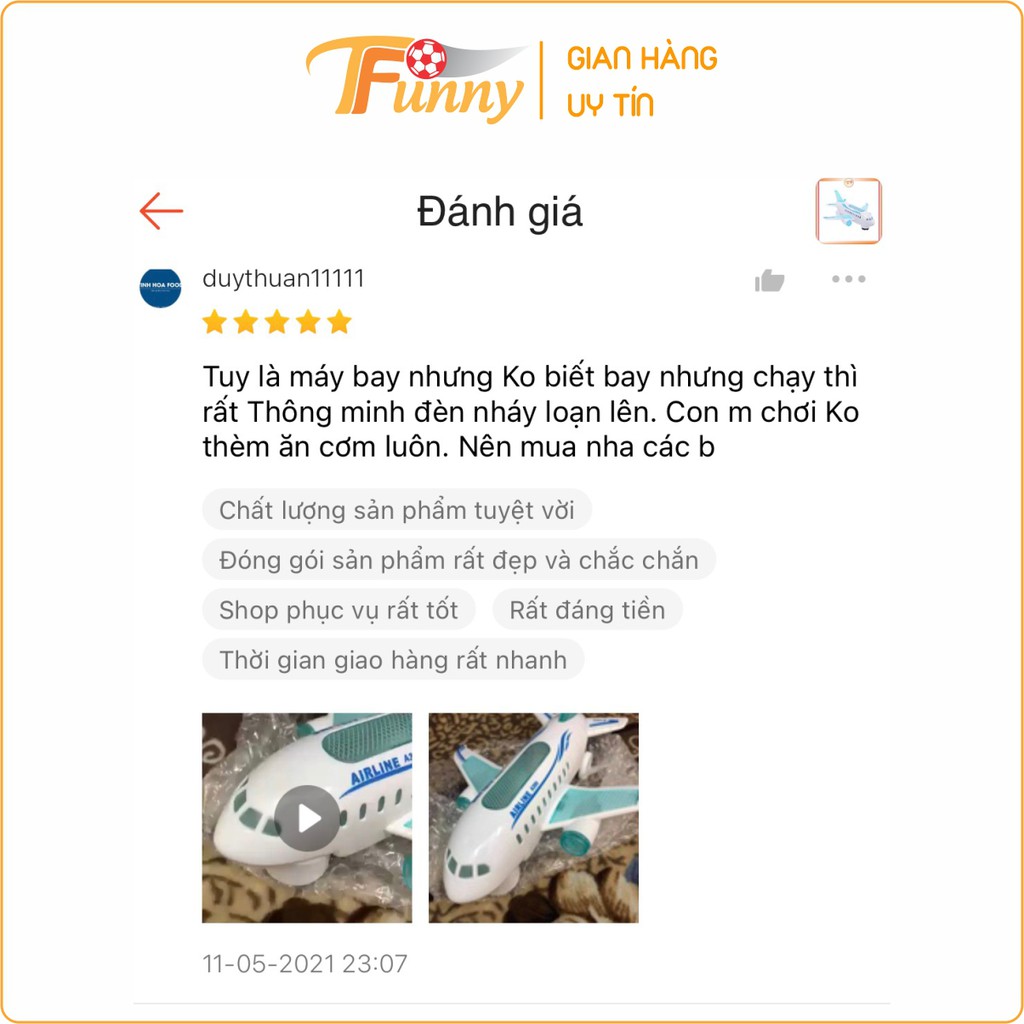 Đồ Chơi Máy Bay Chạy Pin Cho Bé, Máy Bay Tránh Vật Cản, T Funny, Phát Nhạc, Có Đèn Led, Xoay 360 độ, Vui Nhộn